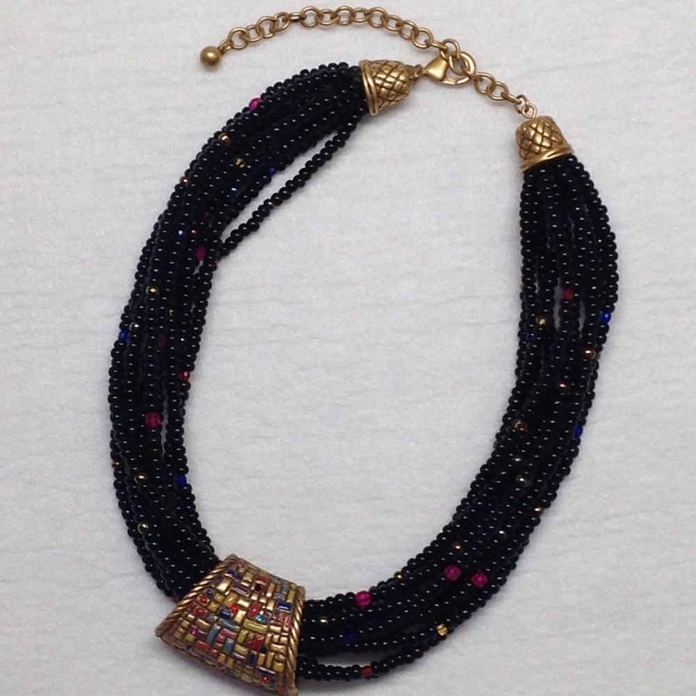 Chico's Brand Beaded Statement Necklace